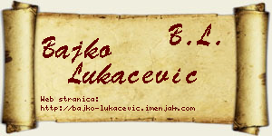Bajko Lukačević vizit kartica